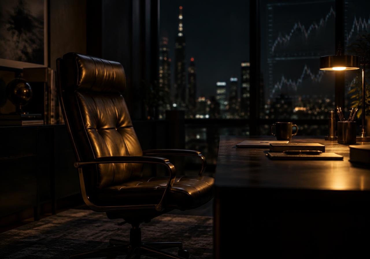 A quiet desk before the market opens